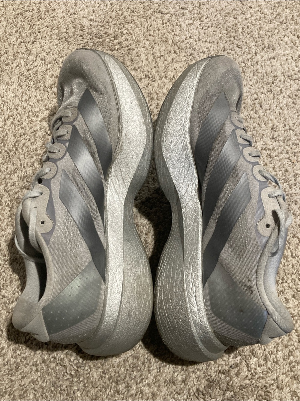 adidas Adizero Evo SL Running Shoes - Gray - Picture 3 of 10